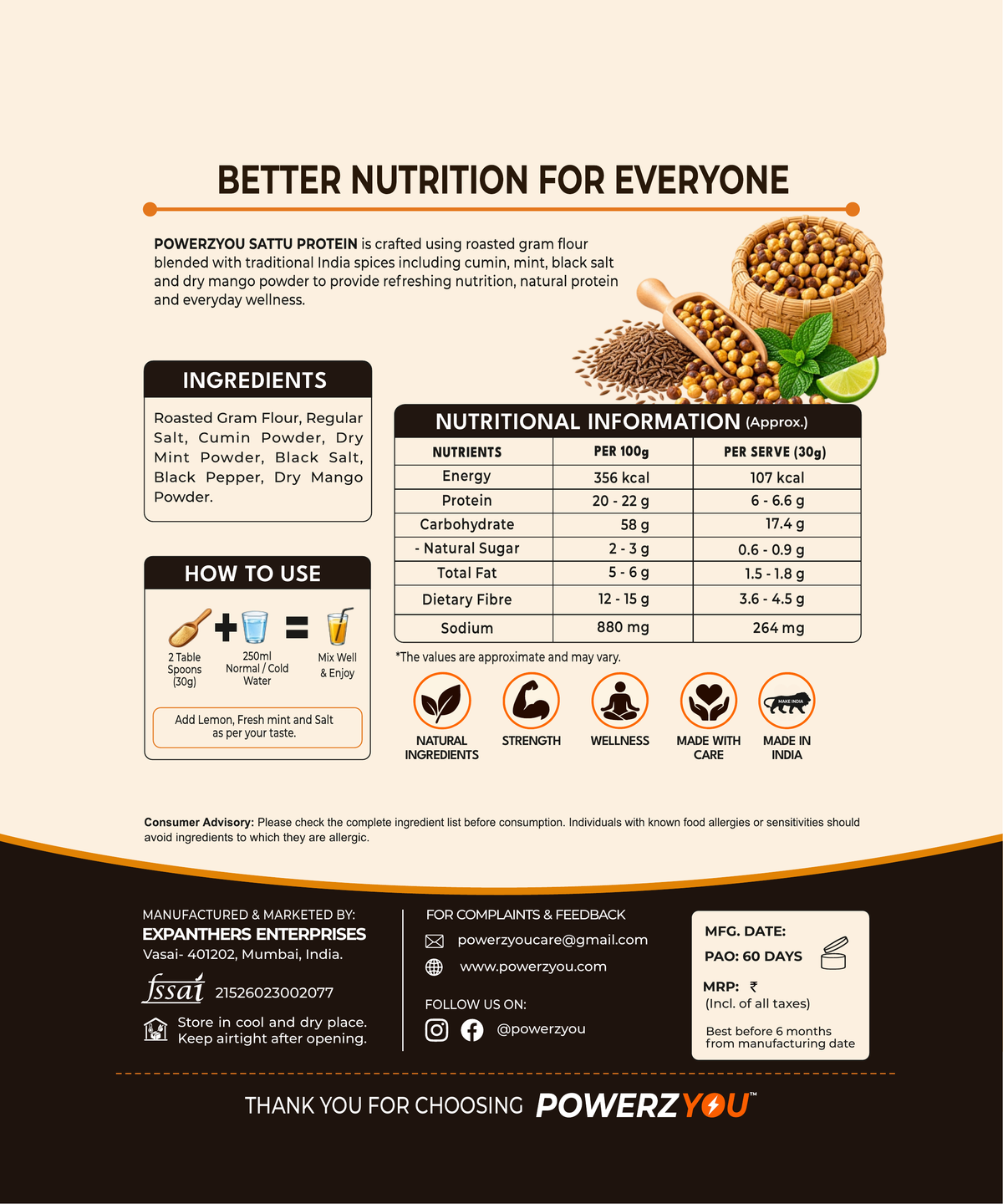 POWERZYOU SATTU PROTEIN