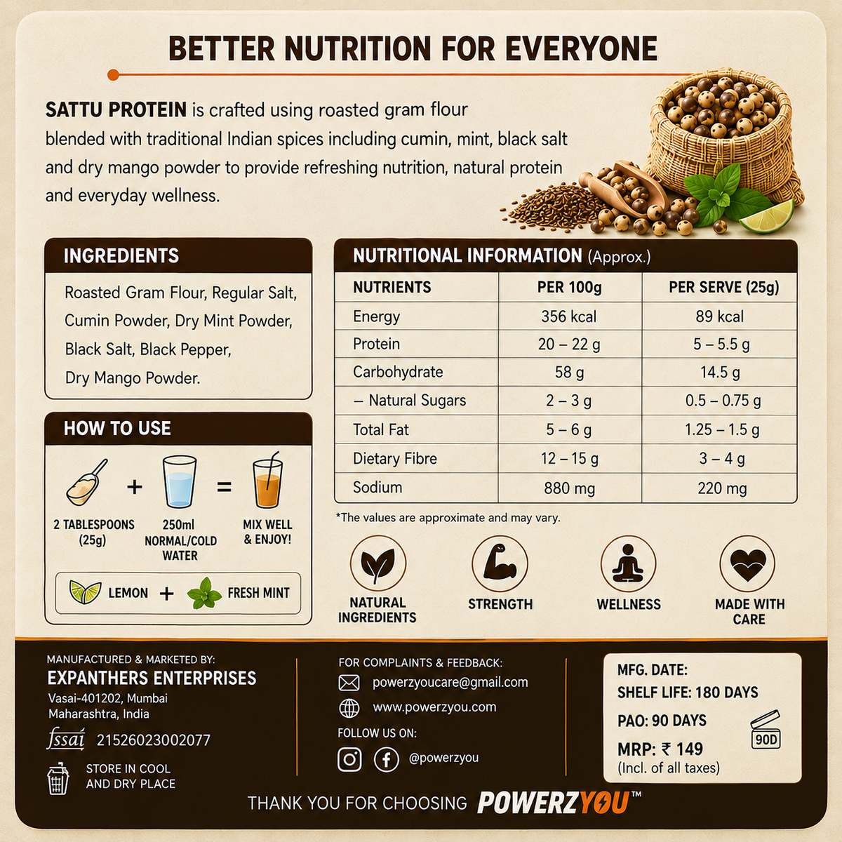 POWERZYOU SATTU PROTEIN